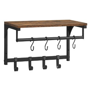VASAGLE Laundry Room Shelf Wall Mounted, Coat Rack Shelf - 1 of 4
