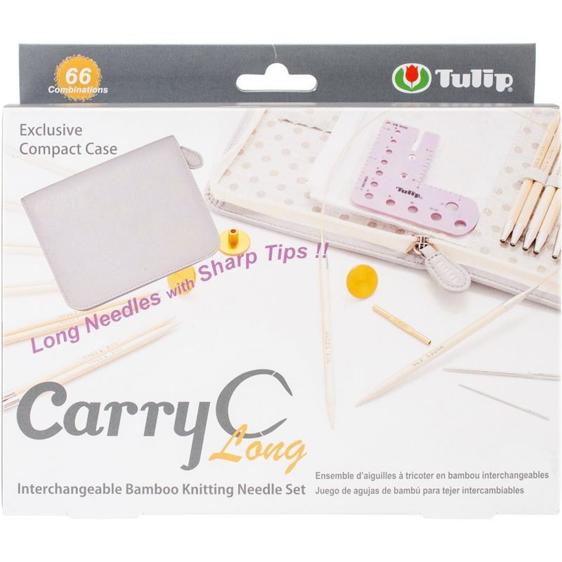 Tulip Carryc Long Interchangeable Bamboo Knitting Needle Set-Sizes 3.25mm-9mm, 1 of 6
