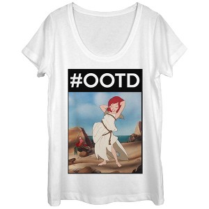 Women's The Little Mermaid Ariel #OOTD Scoop Neck - 1 of 3