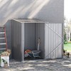 NicBex 3.3x3.4 Ft Metal Outdoor Storage Tool Shed with 2 Vents and Lockable Door for Garden,Patio,Backyard,Gray - 2 of 4