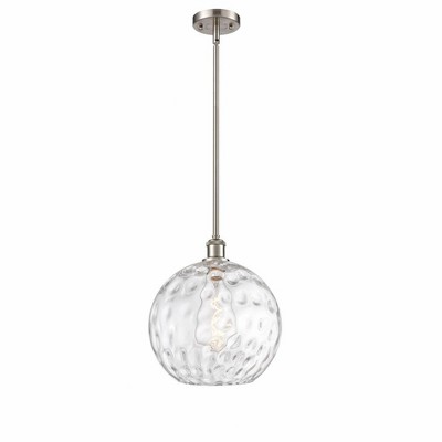 Athens Water Glass - 1 Light Mini Pendant In Industrial Style-15 Inches Tall and 12 Inches Wide