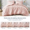 3Pcs Comforter set Diamond-Pattern Quilted Top Comforter for All Seasons Pre-Washed Bedding Set, Lightweight Solid Bed Comforter Sets, Blush, King/Cal - 2 of 4
