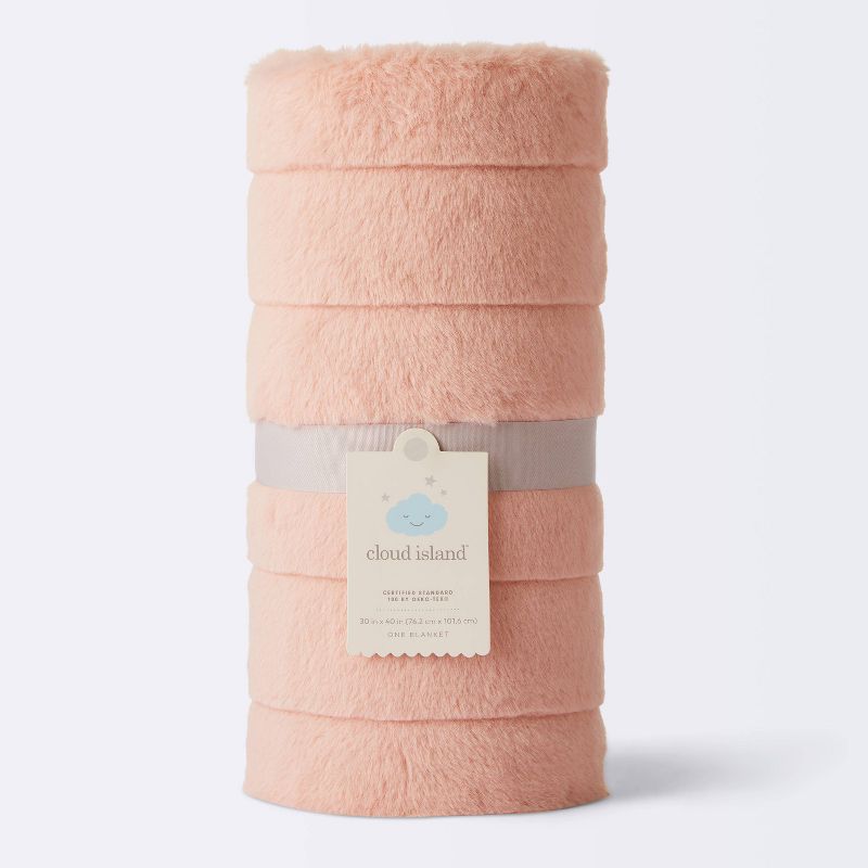 Faux Fur with Channel Craving Baby Blanket - Cloud Island&#8482; - Pink, 5 of 6