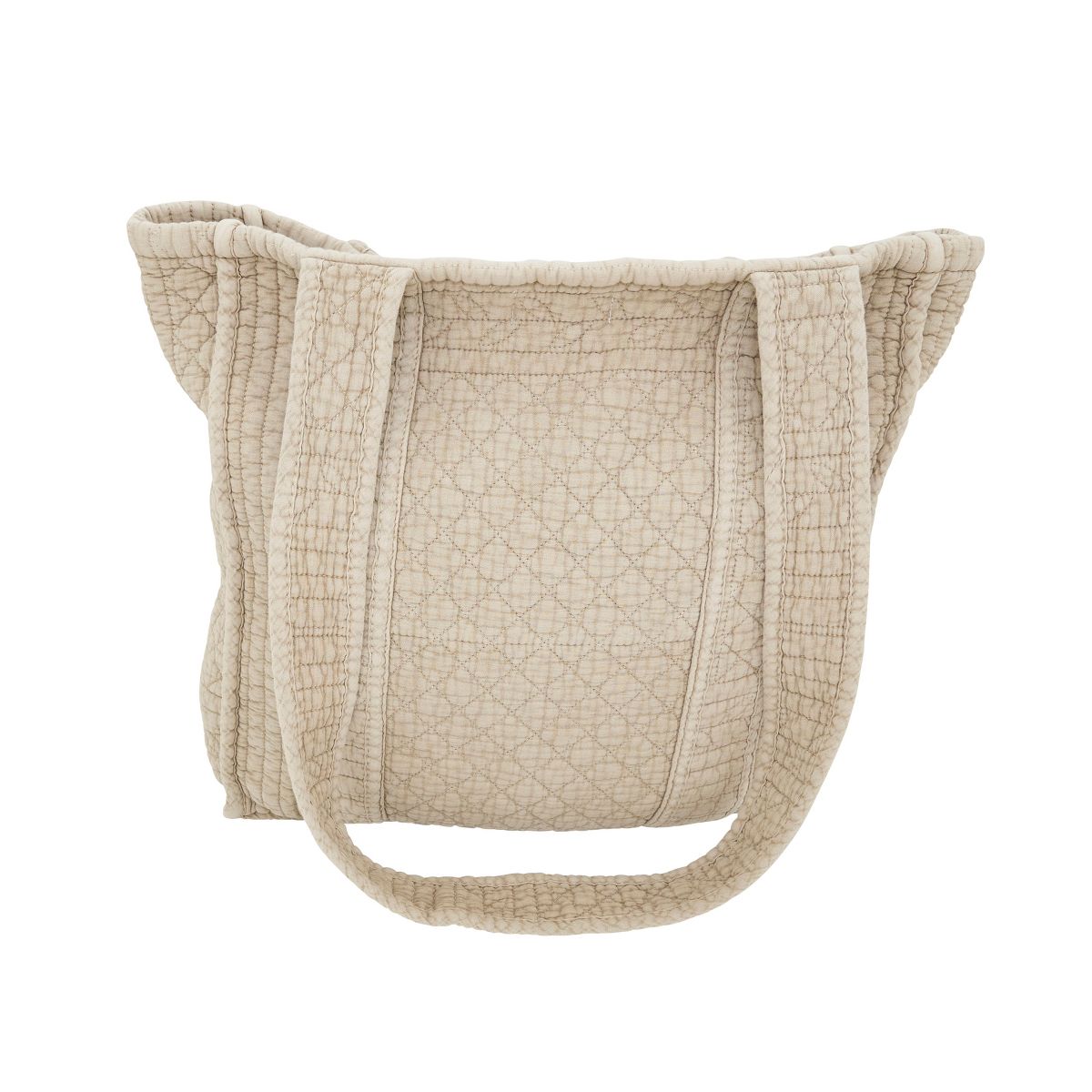 Saro Lifestyle Soft Cotton Quilted Tote Bag - thumbnail 2