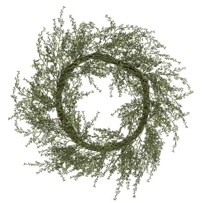 Artificial Fairhill Leaf Wreath (30") - Vickerman