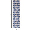 HomeStock Washable Seabourne Ivory/Blue 2x8, Transitional, Machine Woven with Printed Designs - 3 of 4