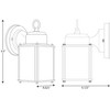 Progress Lighting Roman Coach 1-Light Wall Lantern in Black with Etched Seeded Glass Shade - 2 of 2