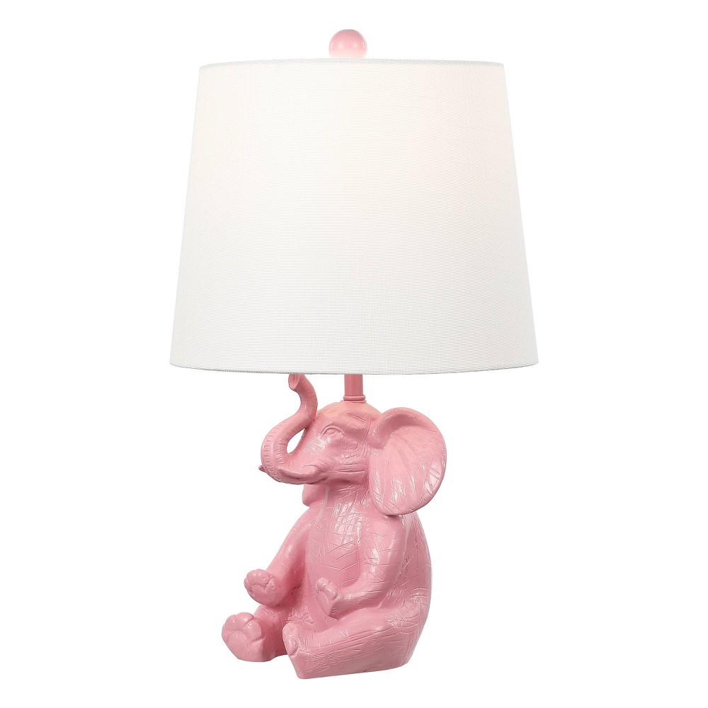 JONATHAN Y 21&#34; Kairi Elephant LED Kids&#39; Table Lamp with Phone Stand, Resin/Iron, UL Listed, 800 Lumens