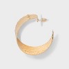 Hammered Hoop Earrings - A New Day™ Gold - 3 of 3