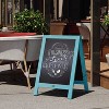 Flash Furniture Canterbury Vintage Wooden A-Frame Magnetic Indoor/Outdoor Chalkboard Sign, Freestanding Double Sided Extra Large Message Board - 2 of 4