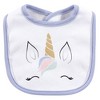 Hudson Baby Infant Girl Cotton Bib and Headband Set 5pk, Unicorn Lashes, One Size - 4 of 4