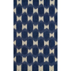 Momeni Leiden Ikat Handtufted Rug Navy Blue - 1 of 4