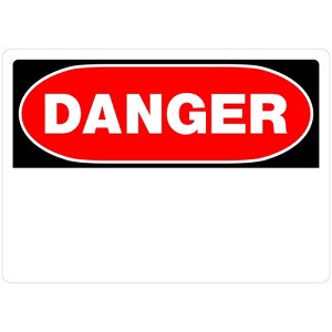 Hillman English White Danger Sign 10 in. H X 14 in. W - Case of 6 - 1 of 1