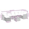 vidaXL 8 Piece Patio Sofa Set with Cushions Beige and Cream Poly Rattan - Without Storage - 8 Items - 4 of 4
