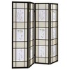 Vynxaria Floral and Black 4-Panel Folding Screen with Floral Motif - 3 of 4