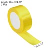 Unique Bargains Single Side Solid DIY Wrapping Decoration Roll Satin Ribbons 2 Pcs - 2 of 4