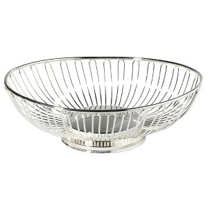 Jiallo  11" Silver Plated Oval Basket - 1 of 1