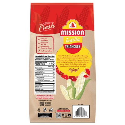 Mission Triangles White Corn Tortilla Chips - 11oz