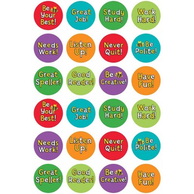 Hygloss "Be Your Best" Stickers, 1 in, 20 Sheets, pk of 480