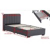 Accent Bed Frame Modern Upholstered with Storage Drawers for Bedroom Twin Size - 3irtyhousy - 4 of 4