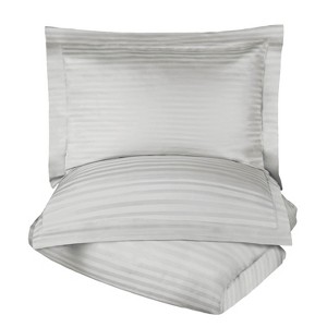 400 Thread Count Cotton Stripe 3 Piece Duvet Cover Set with Pillow Shams by Blue Nile Mills - 1 of 4