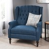 Oversized Fabric Wingback Push-Back Recliner Chair with Nailhead Trim and Tufted Back - 4 of 4