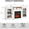 60" TV Stand with Electric Fireplace, Farmhouse Wood Entertainment Center, 18" Built-in Fireplace 1400W with Remote Control 3 Level Adjustable Flame - 2 of 4
