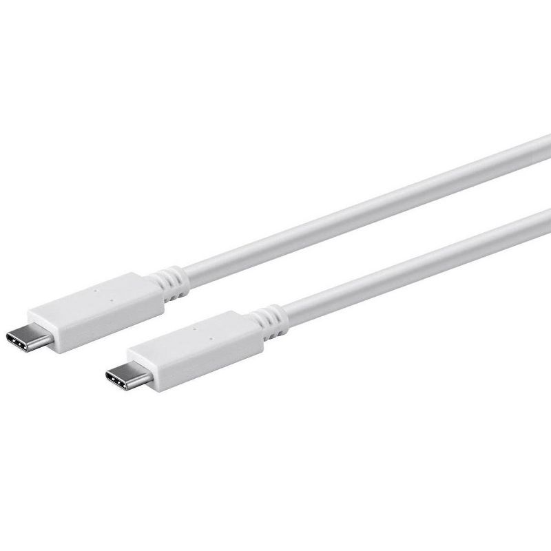 Monoprice USB C to USB C 3.1 Gen 1 Cable - 2 Meters (6.6 Feet) - White | 5Gbps, 3A, 30AWG, Type C, Compatible with Xbox One / PS5 / Switch / iPad /, 2 of 5