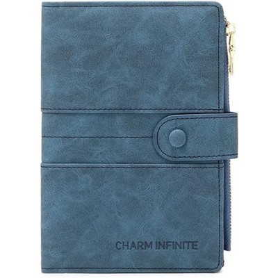 BEAFUP RFID Blocking Passport Wallet for Women - Slim Travel & Daily Use Card Holder with Multiple Slots, Vegan Leather