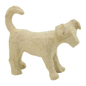 Decopatch Papier-Mache Small Animal Figurines - 4 1/2 to 5" - Jack Russel Dog - 1 of 4