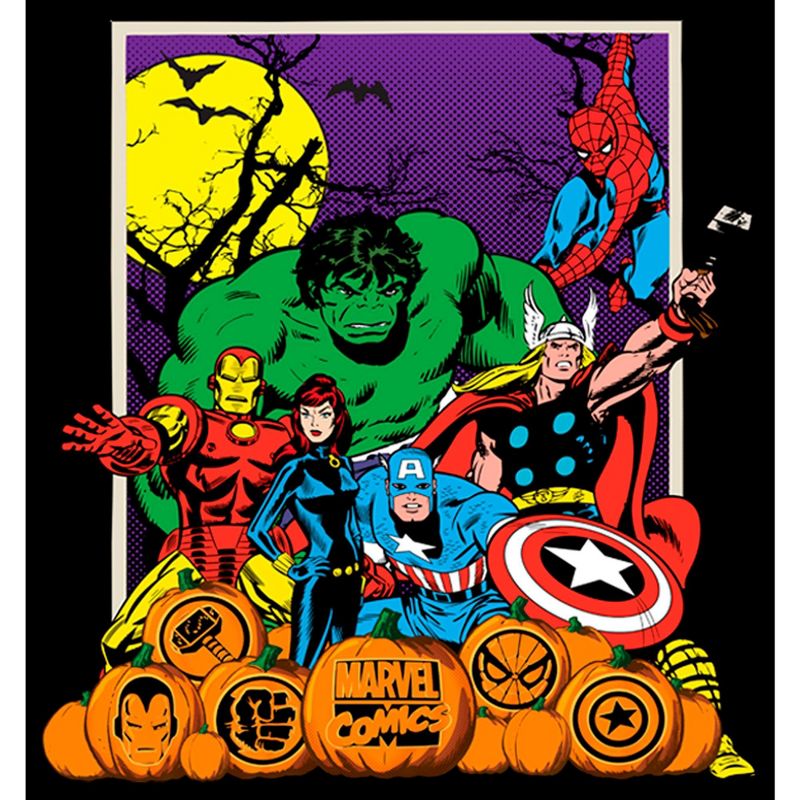 Men's Marvel Halloween Avengers Scene Sweatshirt, 2 of 5