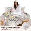 Boersma Butterfly Flower Comforter Set Twin Size – Light Pink Bedding for Girls & Women, 3Pcs Soft All-Season Quilt with 1 Comforter & 2 Pillowcases - 3 of 4