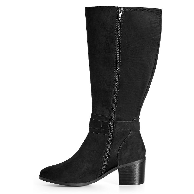 Women's Wide Fit Helen Tall Boot - Black | AVENUE, 4 of 8