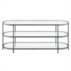 Aged Steel Oval TV Stand - Henn&Hart - image 3 of 4