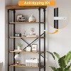 Vintage Industrial 5-Tier Bookshelf, 81.3" Tall Bookcase with Storage Drawer & Metal Frame for Living Room or Office - 4 of 4