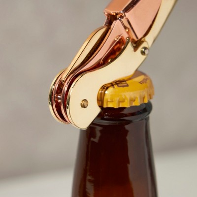Copper and Gold Stainless Steel Double Hinged Corkscrew