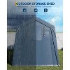 Portable Outdoor Storage Shed with Roll-Up Zipper Door and Versatile Windows,Heavy-Duty Waterproof Garage for Motorcycles,Bikes,Firewood&Garden Tools - 2 of 4