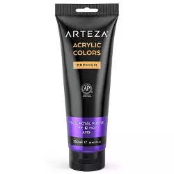 Arteza Metallic Acrylic Premium Paint, 8.45 fl oz Tube, Pearl Royal Purple A209- Single Color
