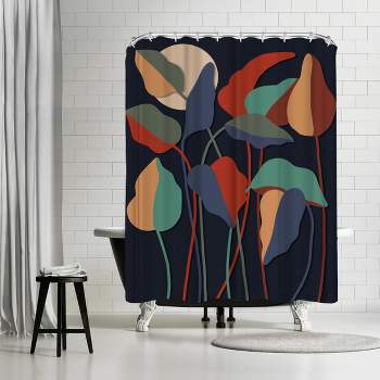 Americanflat 71x74 Botanical Shower Curtain by Miho Art Studio