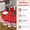 Christmas Tablecloth Xmas Table Cloth with Snowflake/Pine Tree Decorations Washable Decorative Table Cover for Dining Party & Holidays - 2 of 4