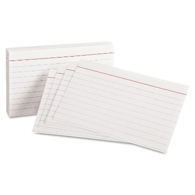 Oxford Ruled Index Cards 3 x 5 White 100/Pack 31