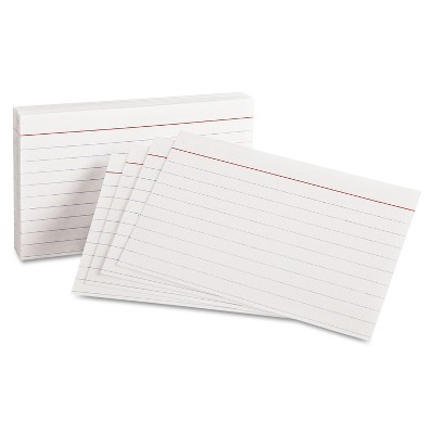 Oxford Ruled Index Cards 3 x 5 White 100/Pack 31
