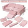 12-Piece Kids Play Couch Set, Soft Convertible Floor Sofa for Toddlers, Creative Play & Relaxation in Playroom, Bedroom, or Nursery - 2 of 4