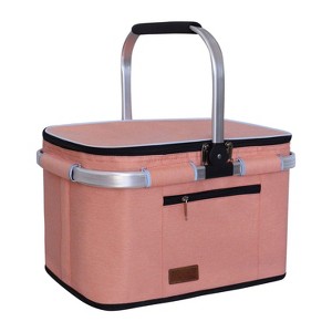 Generic 35L Large Picnic Basket 2 Layers of Internal Pockets Leak-Proof and Insulated - 1 of 4