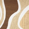 Olivia & May Set of 2 Wood Abstract Textured Wavy Wall Decors with White and Tan Accents Brown - 4 of 4