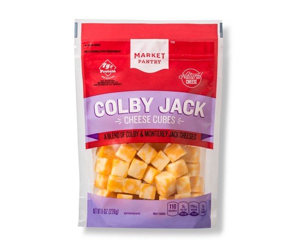Colby Jack Cheese Cubes - 8oz - Market Pantry&#153;