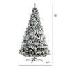 Nearly Natural 10-ft Flocked West Virginia Fir Artificial Christmas Tree with 1680 Bendable Branches - 2 of 4