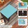 Tangkula Set of 2 Patio PE Rattan Ottomans w/ Soft Zippered Cushions for Deck Outdoor - 2 of 4