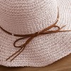 Anna-Kaci Wide - Brim Straw Sun Hat with Leather Tie - 3 of 4