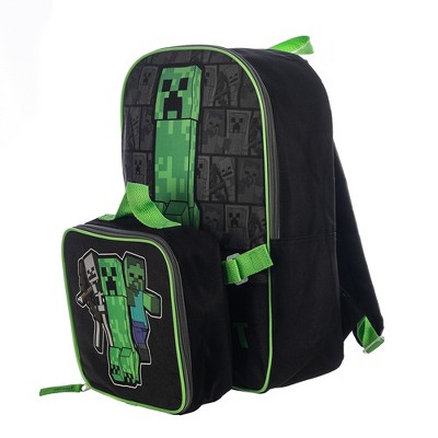 Minecraft Backpack Set with Lunch Box for Boys & Girls, 16 inch, 5 Piece  Value Set